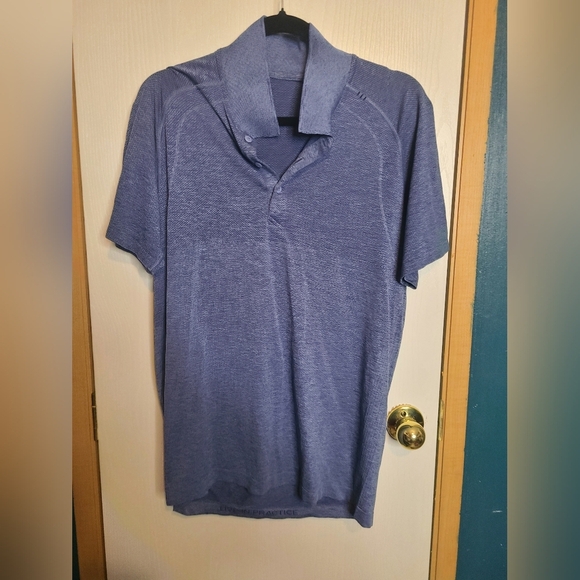 505 🎃 lululemon Men's Blue Polo Shirt - Picture 1 of 3